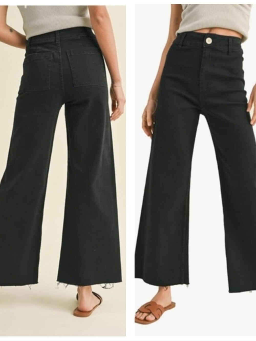 NWT Miou Muse Women's Black Straight Wide-Leg Jeans Women's XL Grunge Whimsygoth